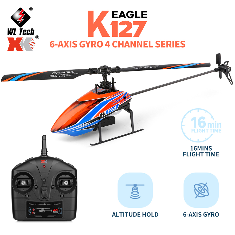WLtoys XK K127 2.4G 4CH 6-Aixs - огляд і ціна Rc Helicopter Nitro